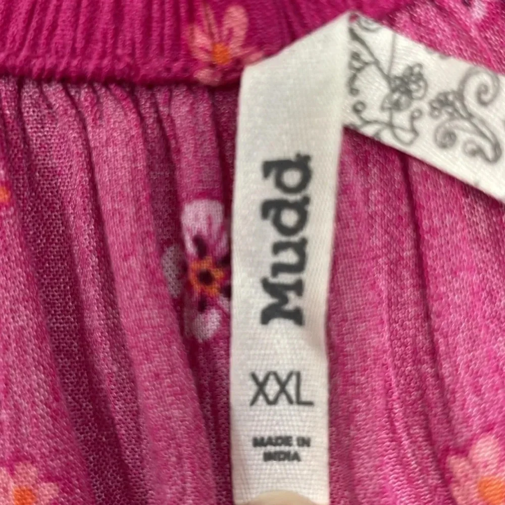 NWOT Mudd Boho Pink 3/4 Bell Sleeve Romper PomPom Detail XXL